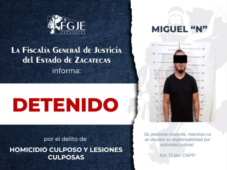 Arresta FGJE a tres personas