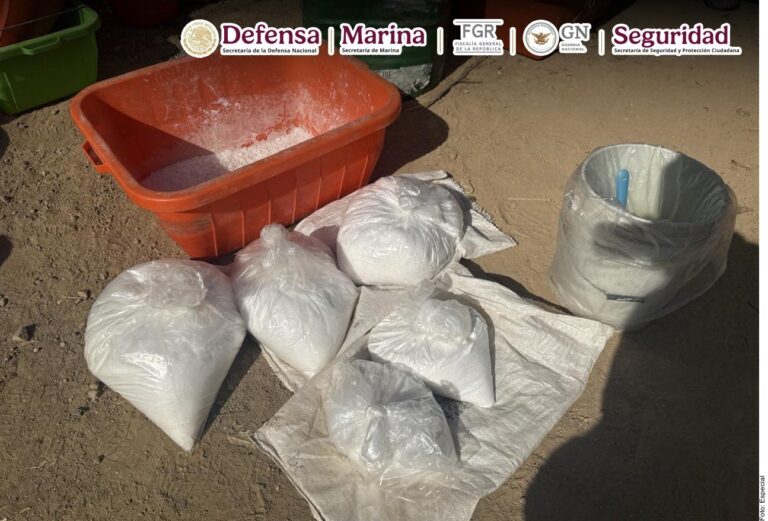 Aseguran 150 kilos de metanfetamina en Durango