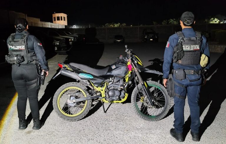 Aseguran moto robada en Jerez