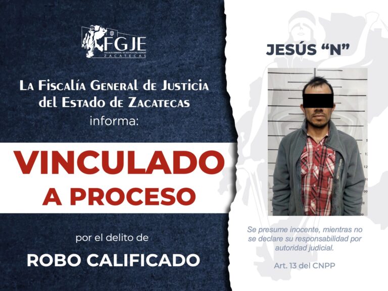 Lo vinculan a proceso por robo calificado