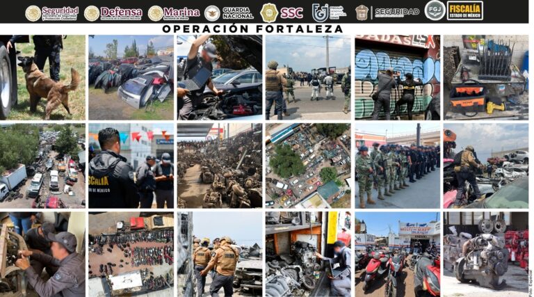 Aseguran 2 mil 800 toneladas de autopartes en CDMX y Edomex