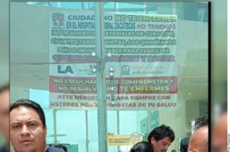 ‘No te enfermes’, dice personal en Zacatecas por desabasto
