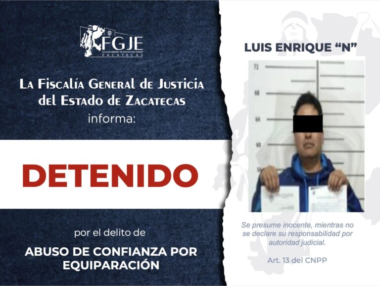 Cumplimenta FGJEZ ocho órdenes de aprehensión