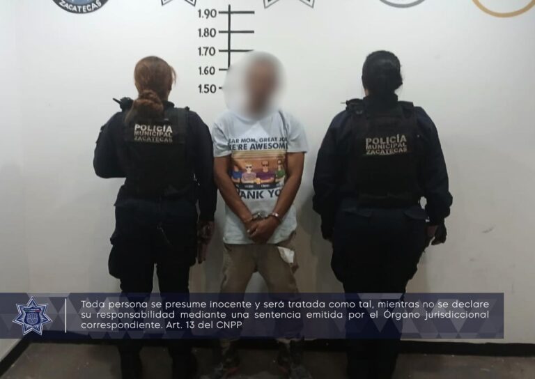 Cae por violencia familiar y daño a las cosas