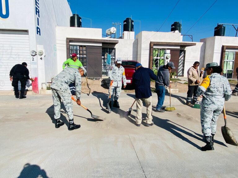 Participa Guardia Nacional en restauración de espacios públicos