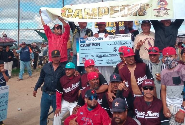 Presa Nueva, campeón del torneo de beisbol de El Carmen