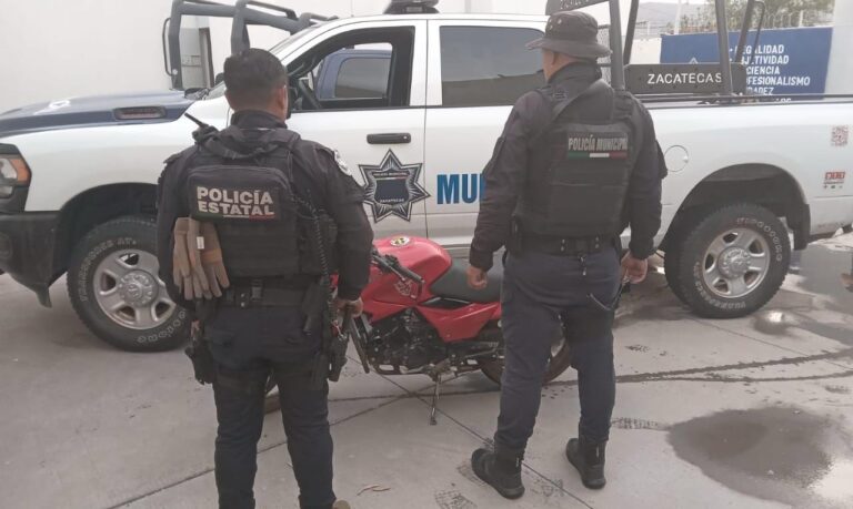 Localizan motocicleta con reporte de robo