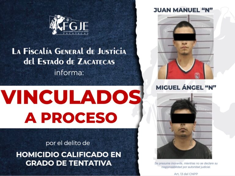 Vinculan a dos por homicidio calificado en grado de tentativa