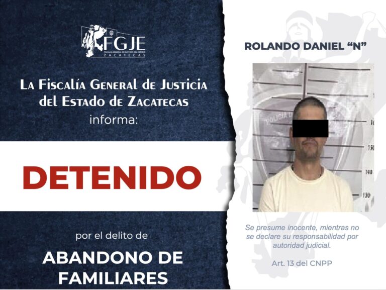 Detienen a Rolando por abandono de familiares