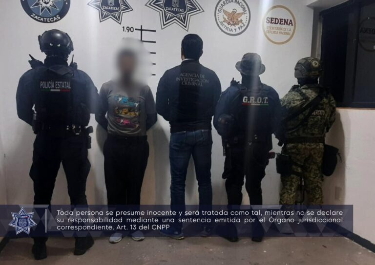 En Zacatecas, detienen a sinaloense con orden de aprehensión