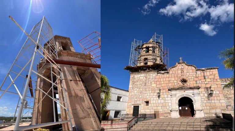 Restauran torre de la parroquia Santo Tomás Apóstol