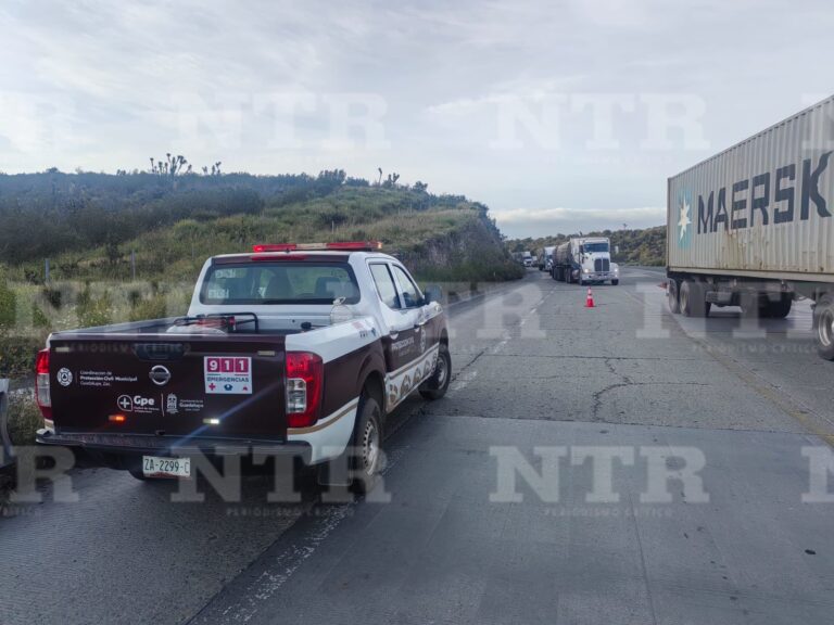 Chocan camiones de carga en federal 45