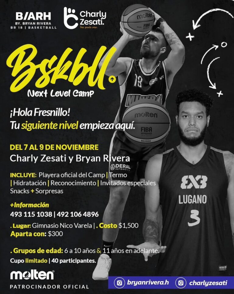 Anuncian el Campamento de Baloncesto en Fresnillo