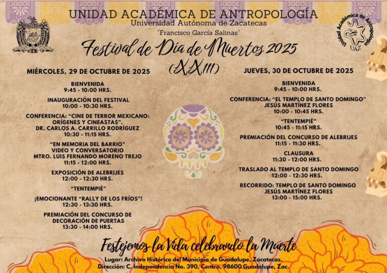 Invitan al Festival de Día de Muertos en Antropología