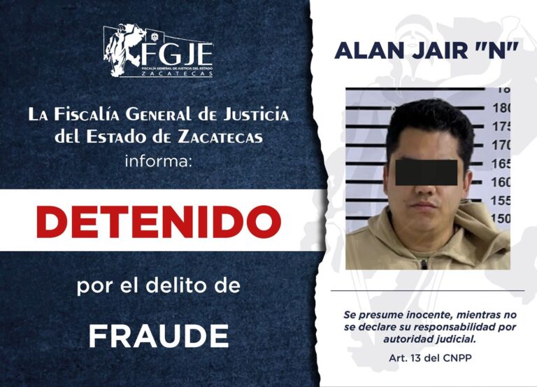 Capturan a Alan en CDMX; lo buscaban en Zacatecas por fraude