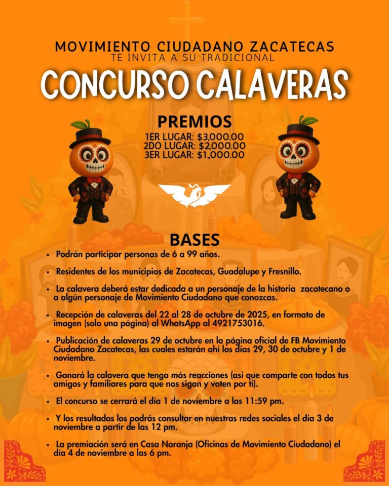Invita Movimiento Ciudadano a su concurso de calaveras