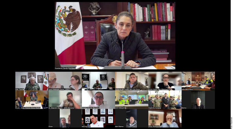 Revisa Sheinbaum daños por lluvias con Gobernadores