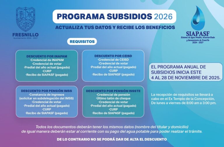 Arranca programa de subsidios para pago de agua