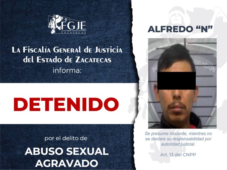 Detienen a Alfredo por abuso sexual agravado