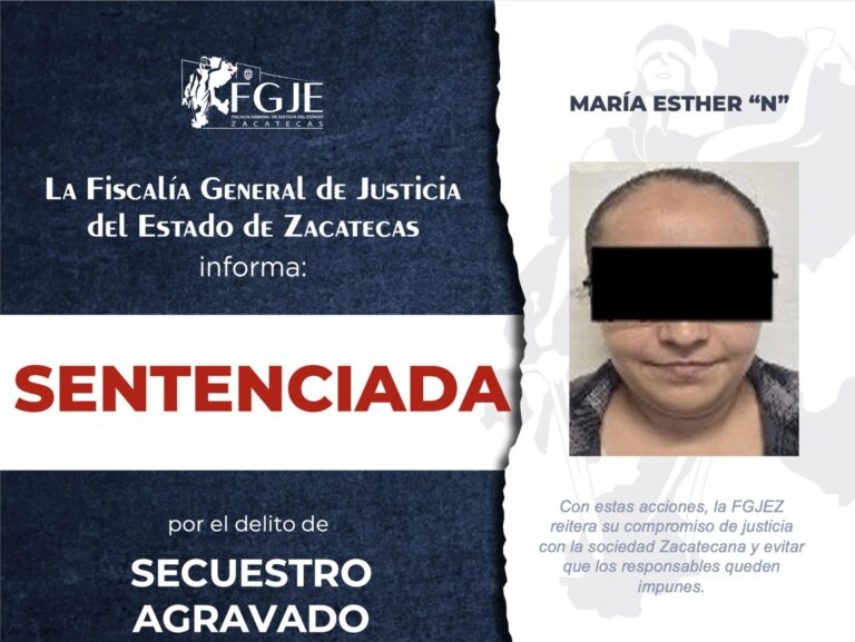 Dan sentencia de 100 años para María Esther