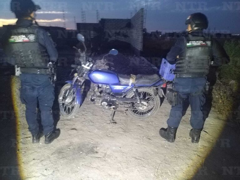 Aseguran motocicleta con reporte de robo