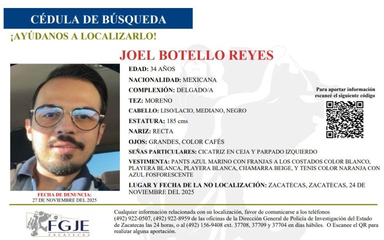 Continúa la búsqueda de Joel Botello