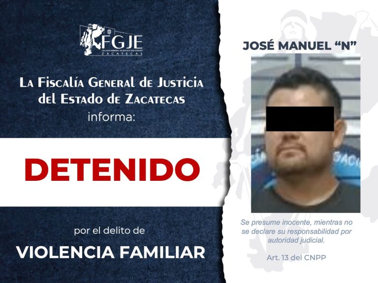 Detienen a José Manuel por violencia familiar