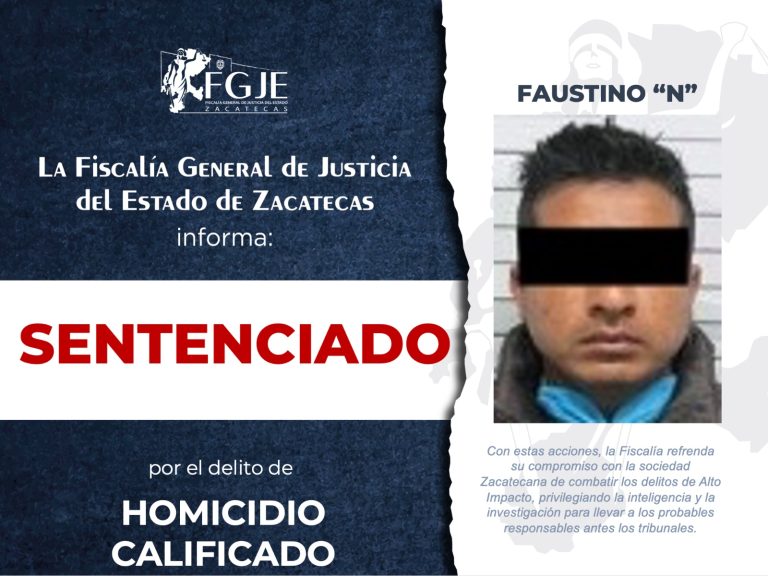 Sentencian a homicida a 25 años de cárcel