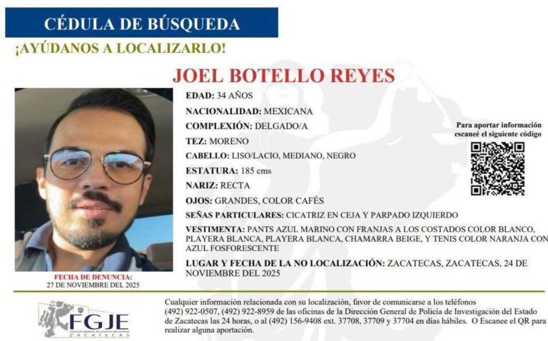 Siguen en búsqueda de Joel Botello