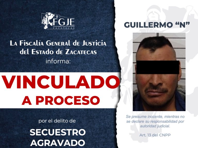 Vinculan a proceso a Guillermo «N» por secuestro agravado