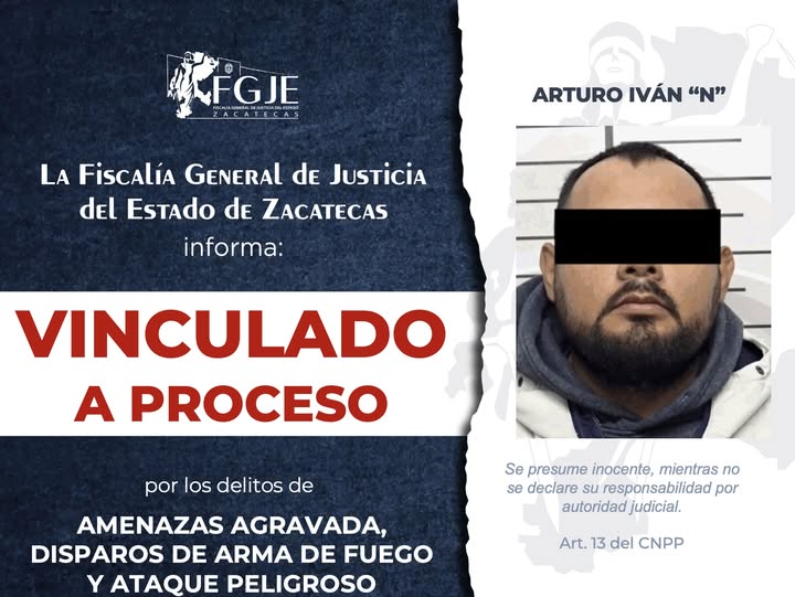 Por amenazas agravadas Arturo Iván «N» es vinculado a proceso