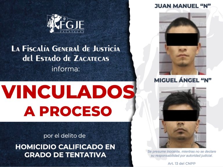 Vinculan a dos por homicidio calificado en grado de tentativa