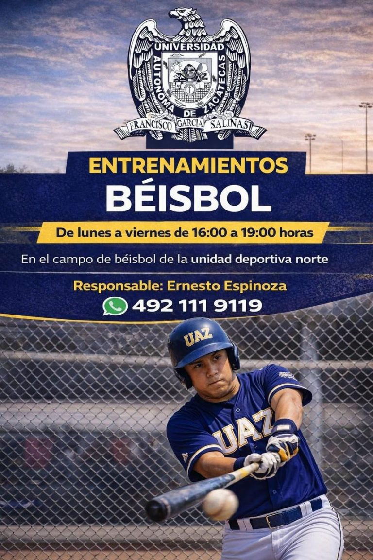 UAZ abre entrenamientos de béisbol