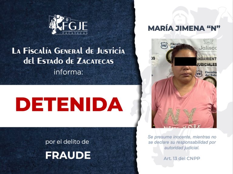 La detienen por el delito de fraude