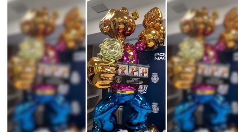 Encuentran droga en réplica de Popeye de Jeff Koons