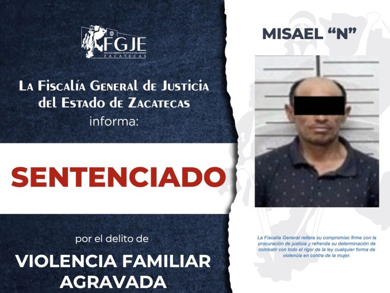 Sentencian a Misael «N» por violencia familiar