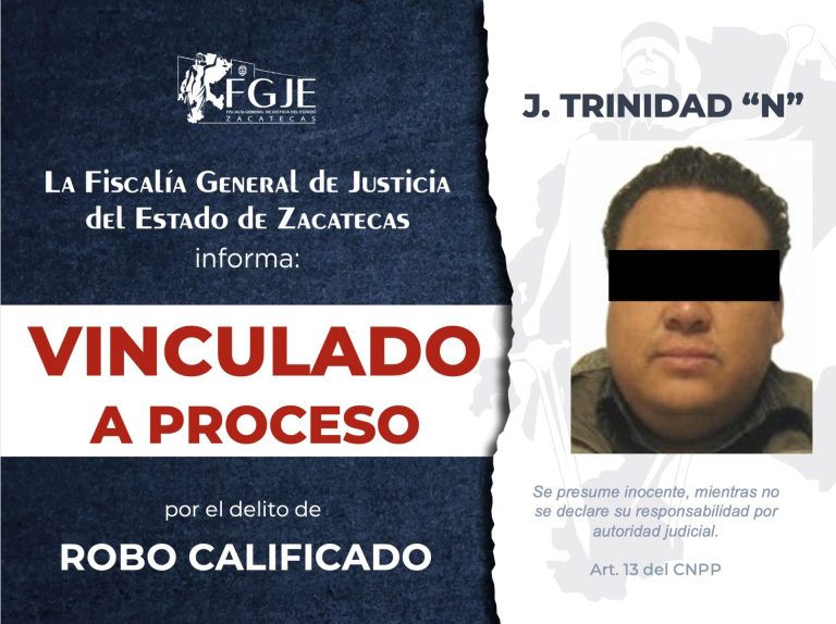 Vinculan a Trinidad por robo calificado
