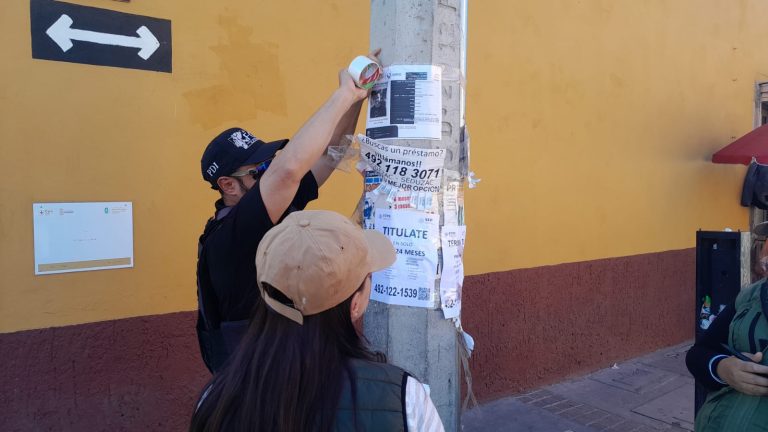 Emprenden búsqueda de personas y pega de cédulas