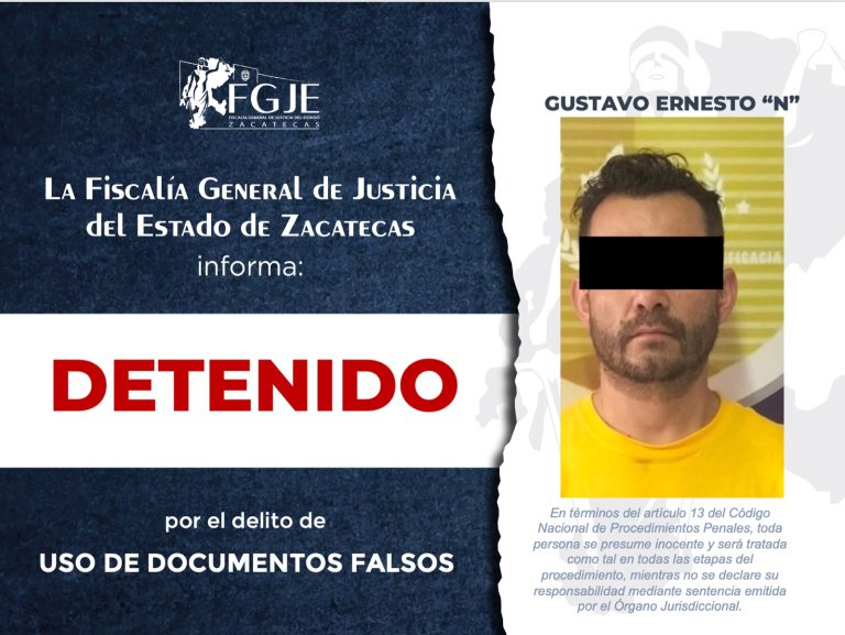Colaboran fiscalías en detención de Gustavo Ernesto