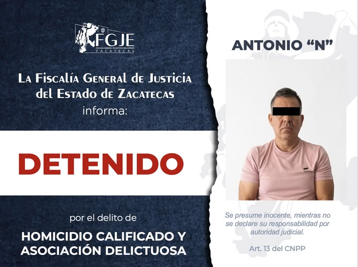 Colaboración nacional permite la detención de Antonio «N»