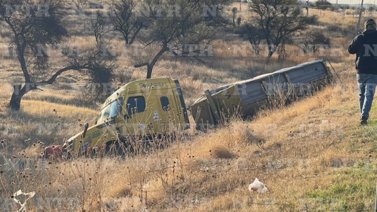 Conductor se queda dormido y se sale de la carretera