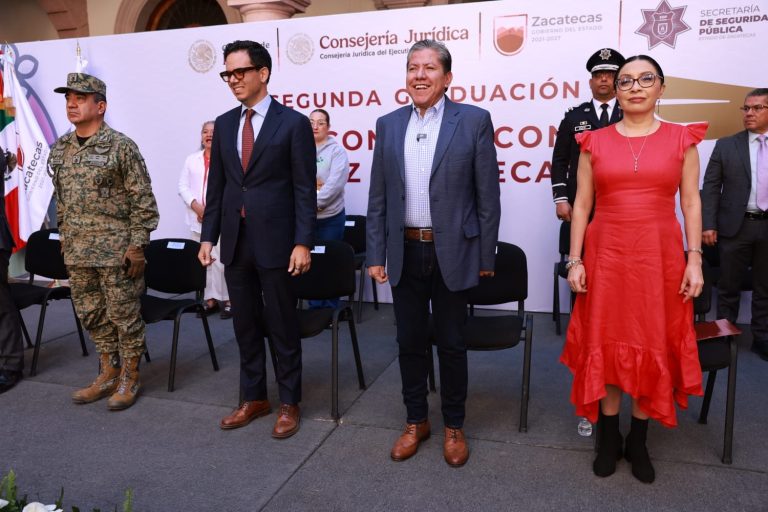 Encabeza Gobernador David Monreal ceremonia de la Segunda Graduación del Programa Reconecta con la Paz en Zacatecas