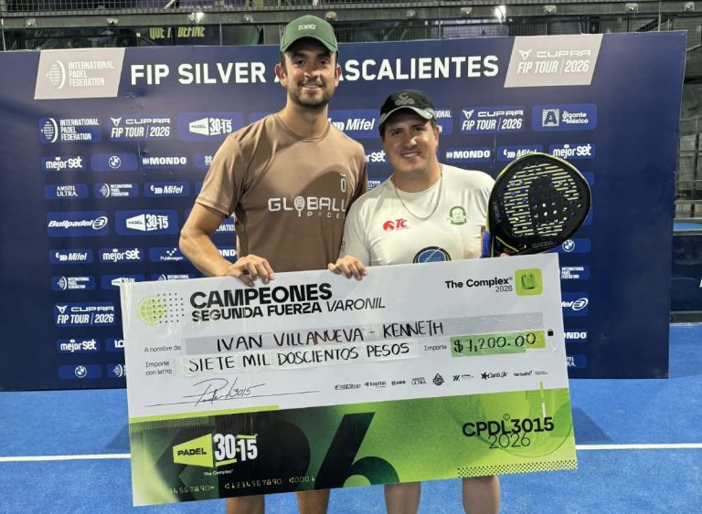 Iván y Keneth, campeones del circuito de pádel en Aguascalientes