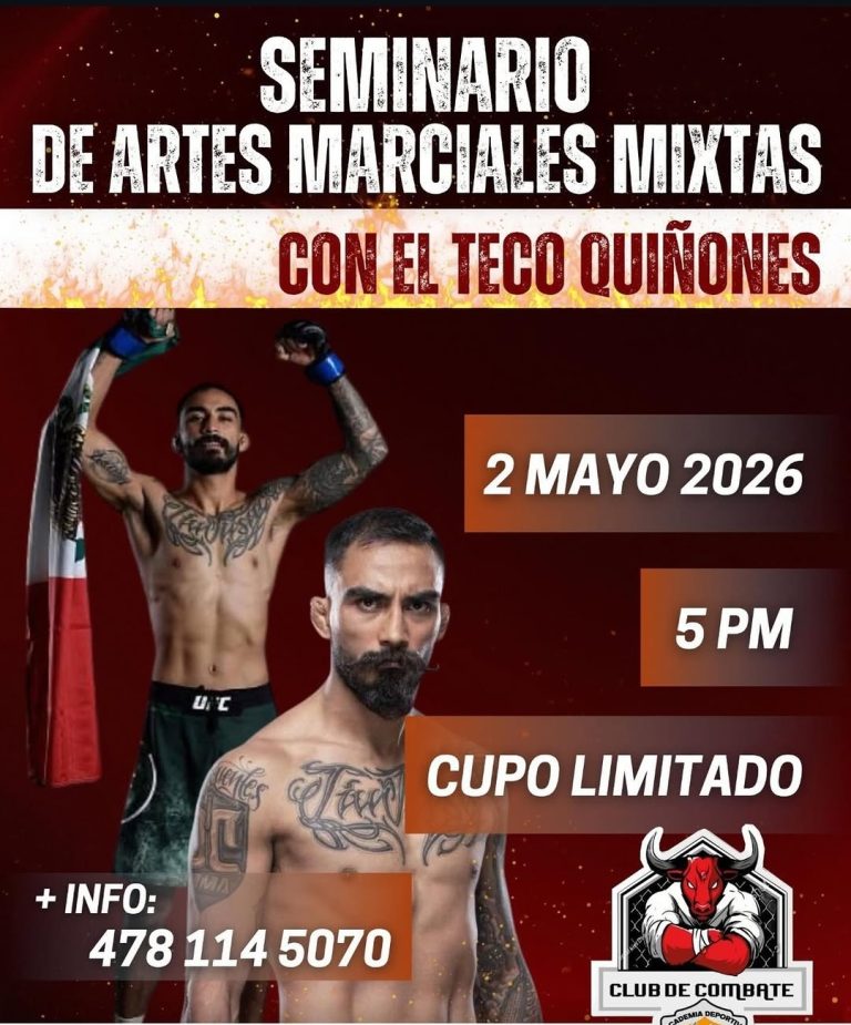 Teco Quiñones impartirá seminarios de MMA en Zacatecas