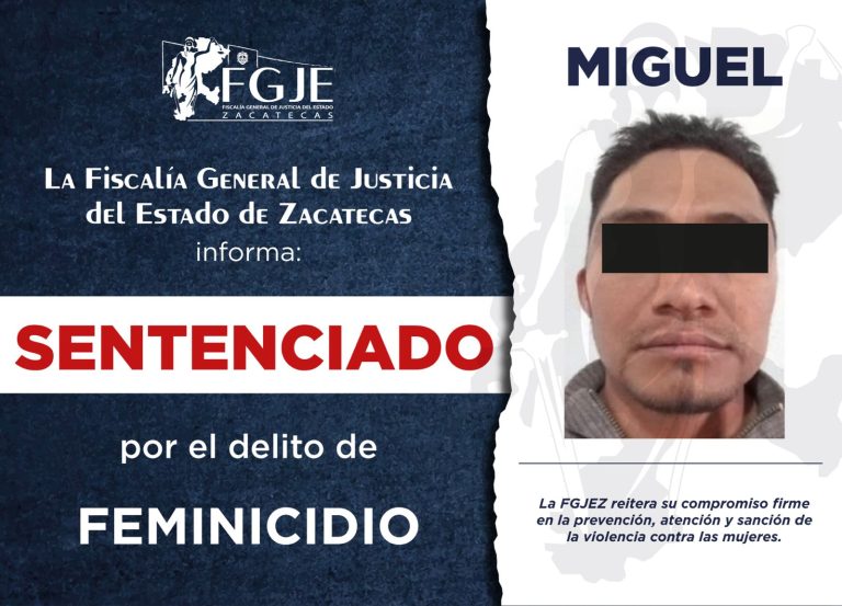 Sentencian a feminicida a 35 años de prisión