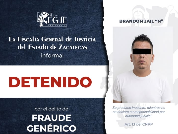 Colaboración interestatal permite la detención de Brandon «N»