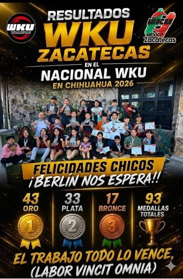 Destacan zacatecanos en el Campeonato Nacional y Selectivo WKU