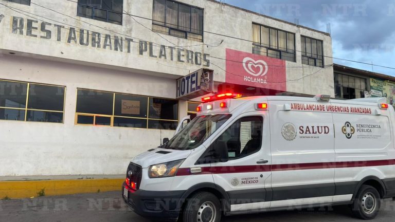 Muere hombre al interior de un hotel en Plateros