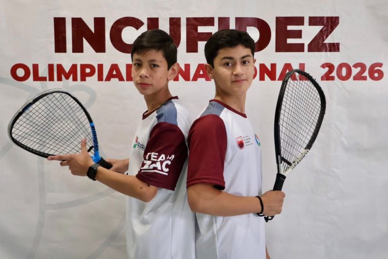 Ráquetbol zacatecano inicia participación en Olimpiada Nacional