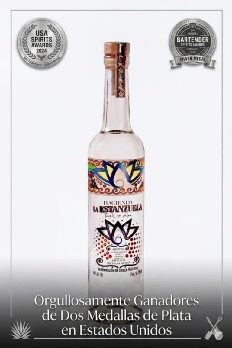 Mezcal Hacienda La Estanzuela, se lleva la plata